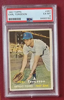 1957 Topps Earl Torgeson Detroit Tigers PSA 6 • $6