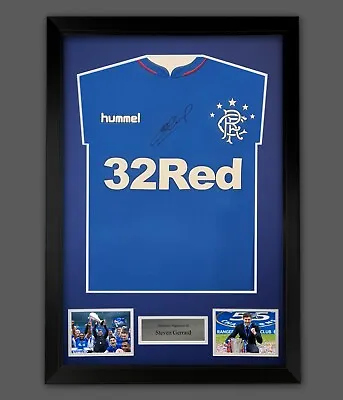 £49.99 • Buy Steven Gerrard Rangers Fc Signed Football Shirt In A Framed Presentation