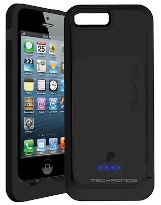 Apple Certified Powerskin Black 1500mah Battery Case Rechargeable Iphone 5 5s • $9.95