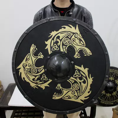 Medieval Shield Viking Shield 24 Or 30  Wooden Shield Heavy Metal Fitted • $82.76