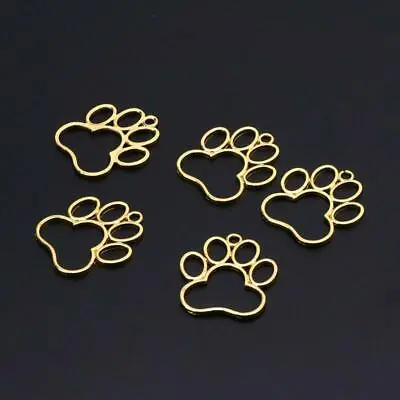 £3.61 • Buy 5Pcs Pet Dog Footprint Blank Frame Pendant Open Bezel Setting UV Resin Jewelry  