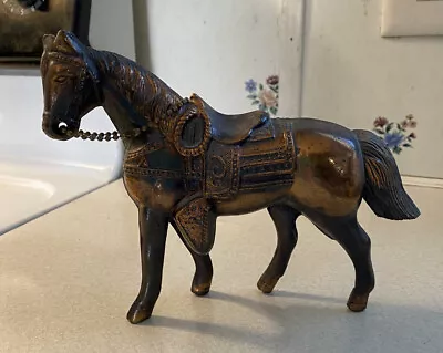 Vintage Metal Horse Figurine 1950's  4  Tall Carnival Horse • $10.99