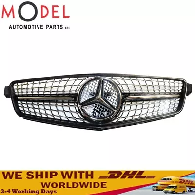 China Mercedes Grille W204 Grill Single Line Diamond Style Black / 2048802460blk • $71