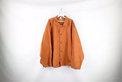 Vtg 90s Streetwear Mens 3XL Flame Resistant Gem Mining Button Shirt Jacket USA • $59.46