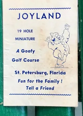 Joyland St. Petersburg FL Amusement Park Miniature Golf Card Dodgem Bumper Cars • $15