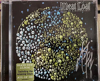 Meat Loaf - Hell In A Handbasket Hand Singed Cd Cover Autograph  Singer • £69.99