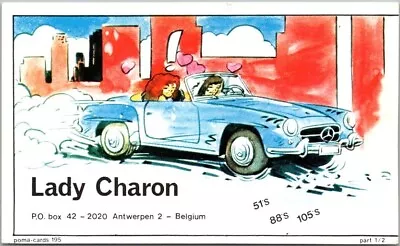 Vintage Antwerp Belgium QSL Ham Radio Card Postcard  Lady Charon  Artist-Signed • $4.80