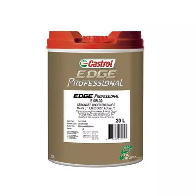 Castrol EDGE Professional E 0W-30 Engine Oil 20L 3423559 • $267.71