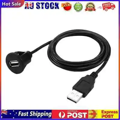 $9.72 • Buy 1m Car Dashboard Flush Mount USB A Male To Female Socket Panel Extension Cable A