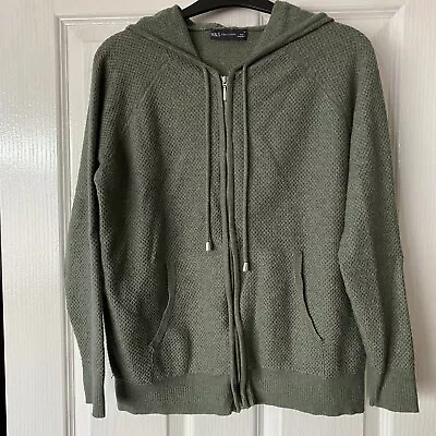 £15.99 • Buy M&S Collection Green Zip Up Hooded Cardigan Size M
