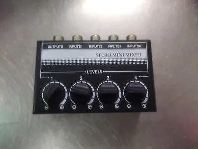 Stereo Mini Mixer 4 Channel Mini Audio Mixer Audio Stereo Passive Mixer For Live • £15
