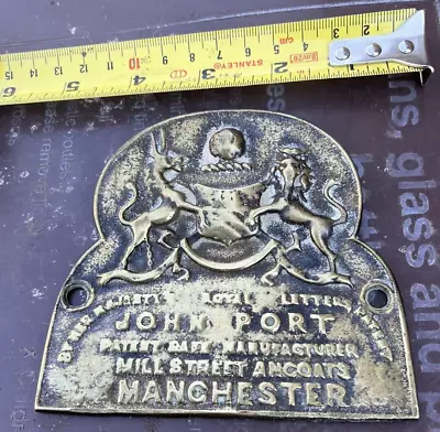£19.99 • Buy John Port.mill Street Ancoats Manchester  Brass Safe Plaque 2