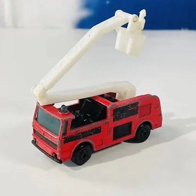 Vintage 1991 Matchbox Snorkel Fire Truck Bucket Truck Rescue Red Diecast • $5.99