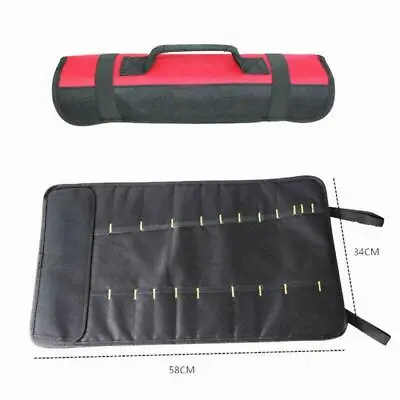 Roll-up Motorcycle Tool Storage Bag Mixed Wrench Spanner Socket Package Holder • $18.79