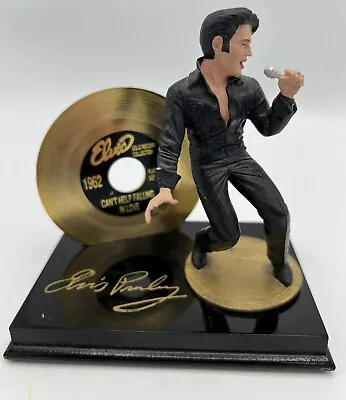 Rare Figurine Elvis Presley Can’t Help Falling In Love Metal Record 1993 READ** • $49.71