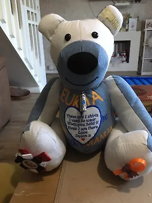 Handmade Memory Bear /Dog Made With Loved Ones Clothing Memorial/keepsakes • £30