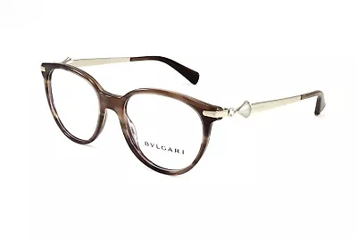 Bulgari Women's Eyeglasses BBV4143B 5240 Striped Brown New & Authentic • $273.53