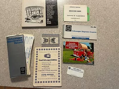 VW Beetle Parts Lot  Vintage Vw Original Pouch Instruction Book  Service Book • $35