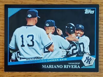 MARIANO RIVERA - 2009 TOPPS UPDATE WALMART BLACK PARALLEL 500th SAVE CARD #UH180 • $1.99