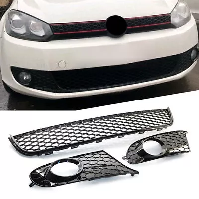 For VW Golf/Jetta Front Lower Honeycomb Bumper Mesh Grille Fog Light Grill Kit • $75.63