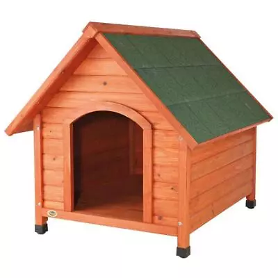 TRIXIE Outdoor Dog House Solid Pine Peaked Roof Adjustable Legs X-Large Brown • $198.33