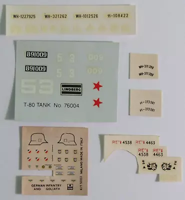DECALS Misc Military Model Decal Lot Of 6 Sheets DECALS • $6