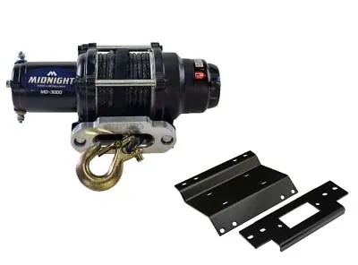 Viper 50 Ft Midnight Winch 3000 Lb Black W/ Mount For Honda Foreman 450 1998-04 • $209.98