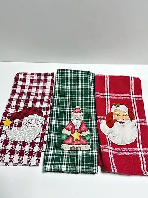 Vintage Christmas Santa Hand Towels Set Of 3 • $10