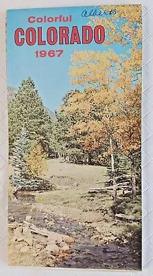 Vintage 1967 Colorado Official State Road Map 33X22 Inches #16294 • $12.96