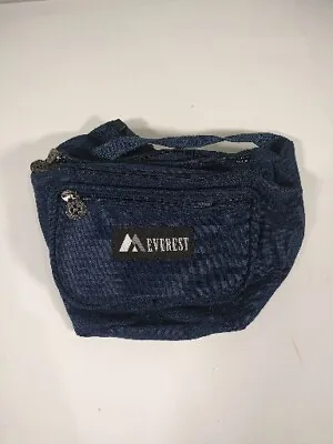 Everest Waist Fanny Pack Pouch Bag Blue Navy Three Pockets. • $5.99