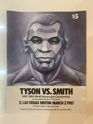 Mike Tyson Vs James  BoneCrusher  Smith Official Boxing Program March 7 1987 • £32