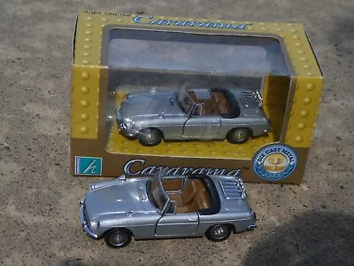 MGB Roadster. Cararama Model Scale 1:43. Opening Doors. Silver With Brown Seats • $16.09