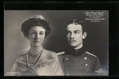 Postcard Ernst August Duke Of Braunschweig And Princess Victoria Luise Of Preus  • £5.16
