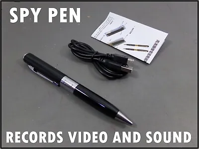 £11.93 • Buy Spy Camera Pen Video Recorder Device Hidden Microphone Security Silver Bug Cheat