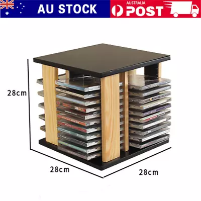 Rotating CD Stoarge Rack Game CD Box Game Disk Organiser Record Display Shelf • $54.90