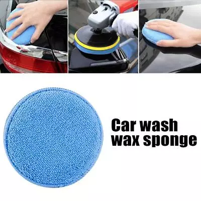 Car Microfiber Polishing Pads Wax Applicator Foam Sponge Cleaning Buffer V7P7 • $3.90