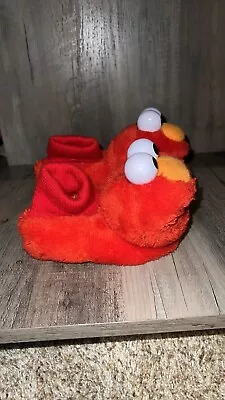 SESAME STREET ELMO Plush Red House SLIPPERS Bootie Childrens Large M 5-6 • $10