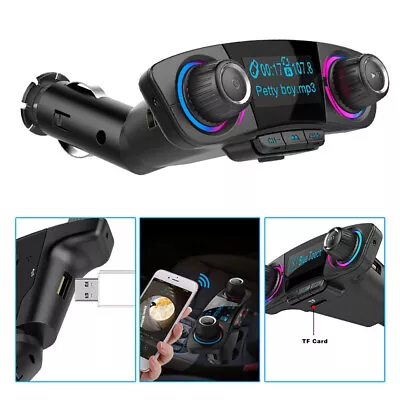 Bluetooth Wireless Car MP3 FM Transmitter AUX Audio Stereo Adapter 2USB Charger; • $18.53