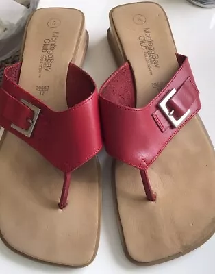 Montego Bay Club Red Sandals Size 8 EUC • $8