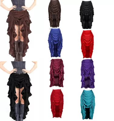 Irregular Skirt Fit Corset Burlesque Lingerie Pirate Caribbean Costume Gothic AA • $30.29