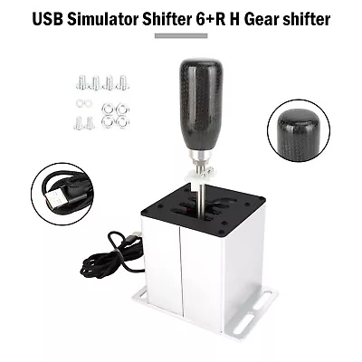 $77.89 • Buy 6+R USB Simulator H Gear Shifter For Logitech G29 G920 Steering Wheel PC Silver