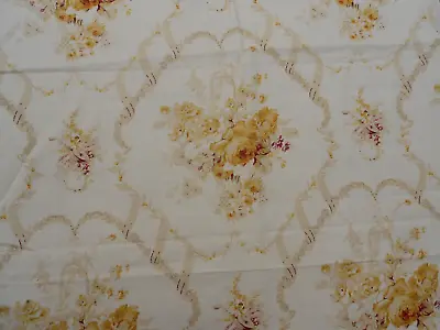 Windham Fabric Mary's Muslins 1890 Civil War Print Cotton Quilt Craft Gold Roses • $6.99