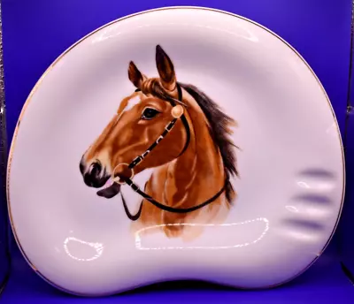 Japan Lipper Mann BROWN HORSE 8  X 10  Wall Hanging Plate Ashtray Vintage • $15.99