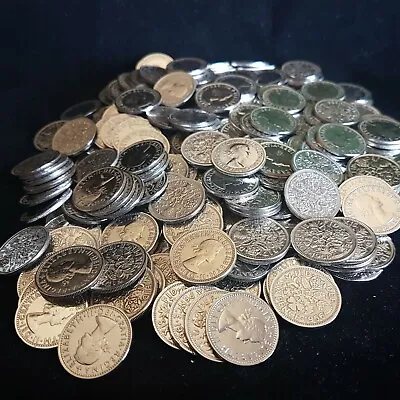 £219.76 • Buy SIXPENCE Coins - Clean Shiny Best Quality Sixpences Wedding Gift Bulk Lot