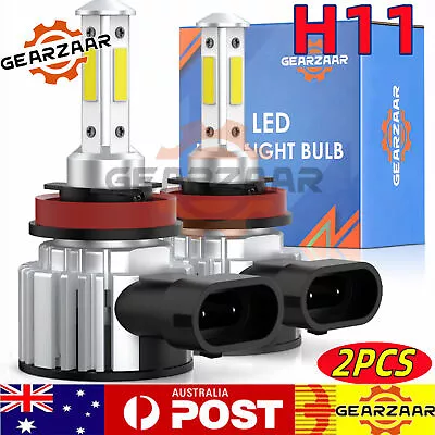 1 Pair H11/H8/H9 LED Headlight Kit Bulbs 2000W 6000K Globe Bulbs High/Low Beam • $13.99