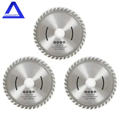 3 Pack 4-1/2-inch 40 Tooth Alloy Steel Cutting Saw Blade With 7/8-inch Arbor • $12.40