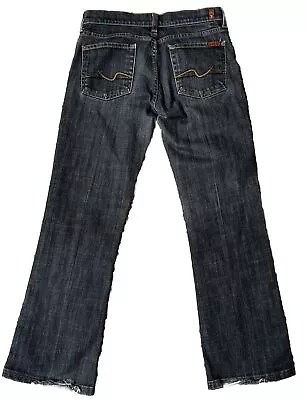 7 For All Mankind Jeans  Stretch Bootcut 28 Black Medium Wash USA Jerome Dahan • $18.89