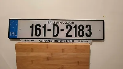 Republic Of Ireland License Plate- County Dublin 161 D 2183 Hayes Skoda • $29.99