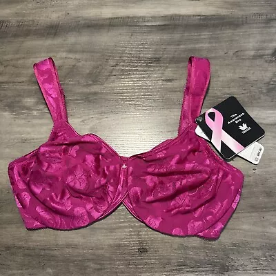 NEW NWT MINT WACOAL Basic Beauty Pink Underwire Bra Size 34D Style 85567 • $34.99