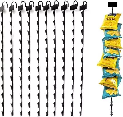 Pack Of 10 Merchandise Hanging Strips With Hooks Metal Chip Retail Display Strip • $49.99